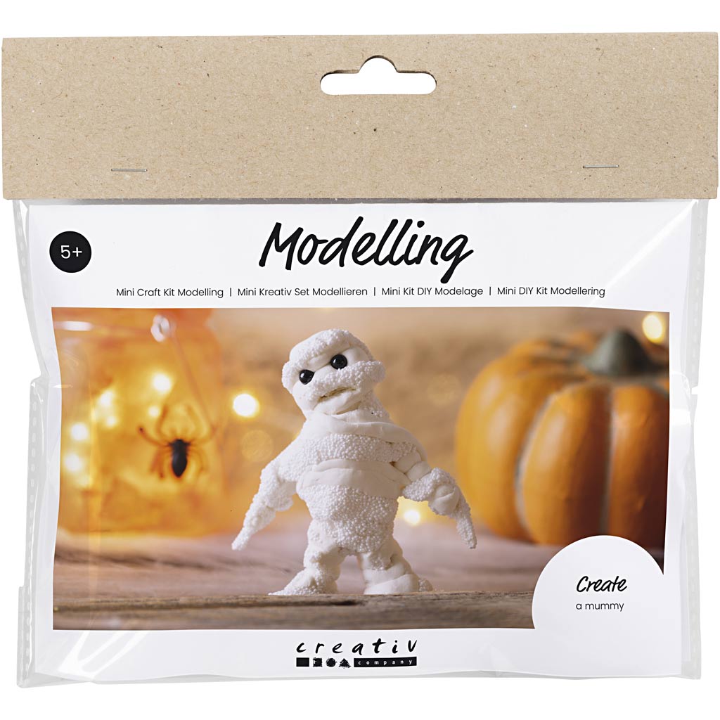 Creativ company mini hobbyset boetseren, mummie, wit, 1 doos