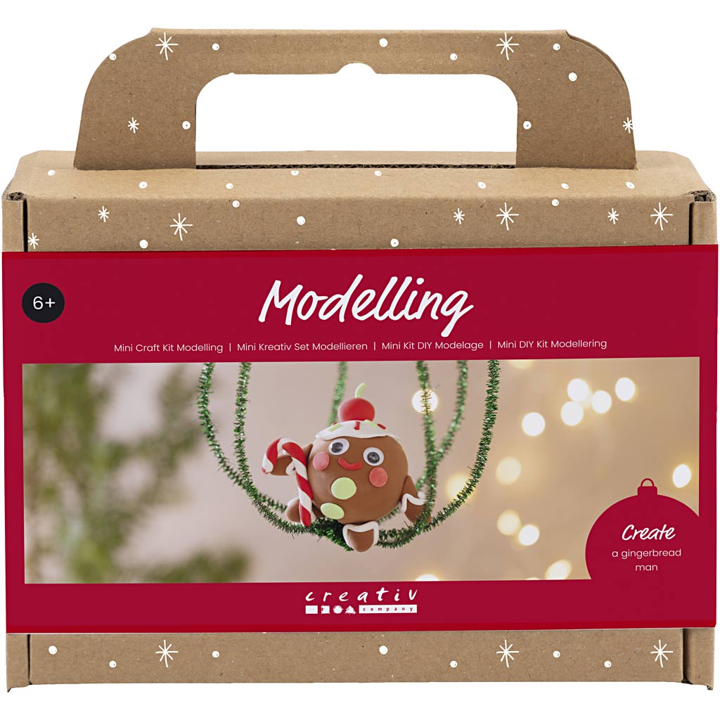 Creativ company mini hobbyset boetseren, koekemannetje, diverse kleuren, 1 doos