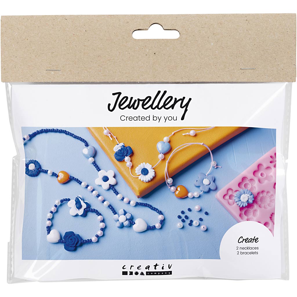 Creativ company mini hobbyset sieraden, bloemen, diverse kleuren, 1 doos