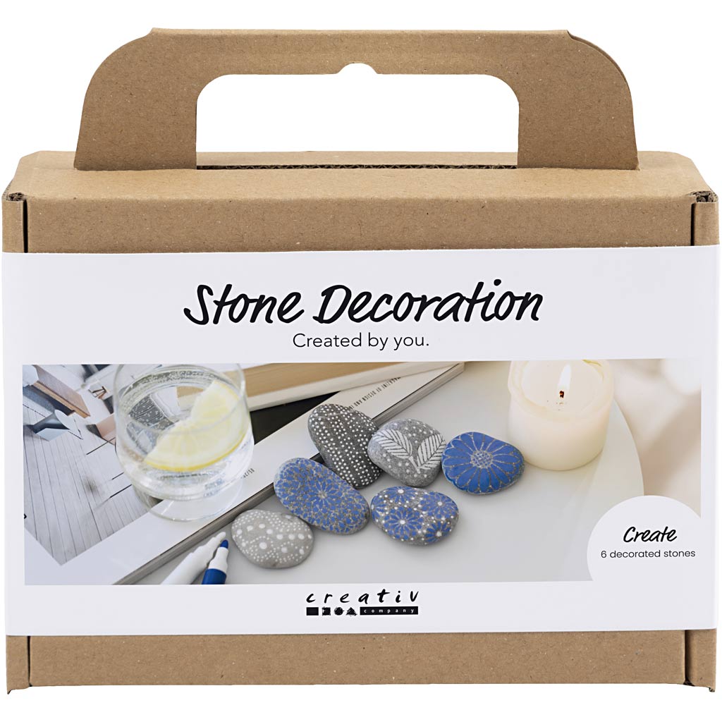 Creativ company mini hobbyset steendecoratie, blauw, 1 doos