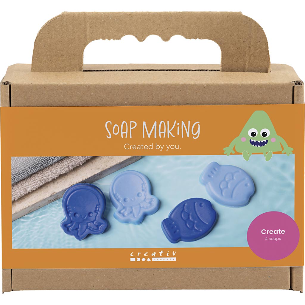 Creativ company hobbyset zeep maken, zeedieren, blauw, 1 doos
