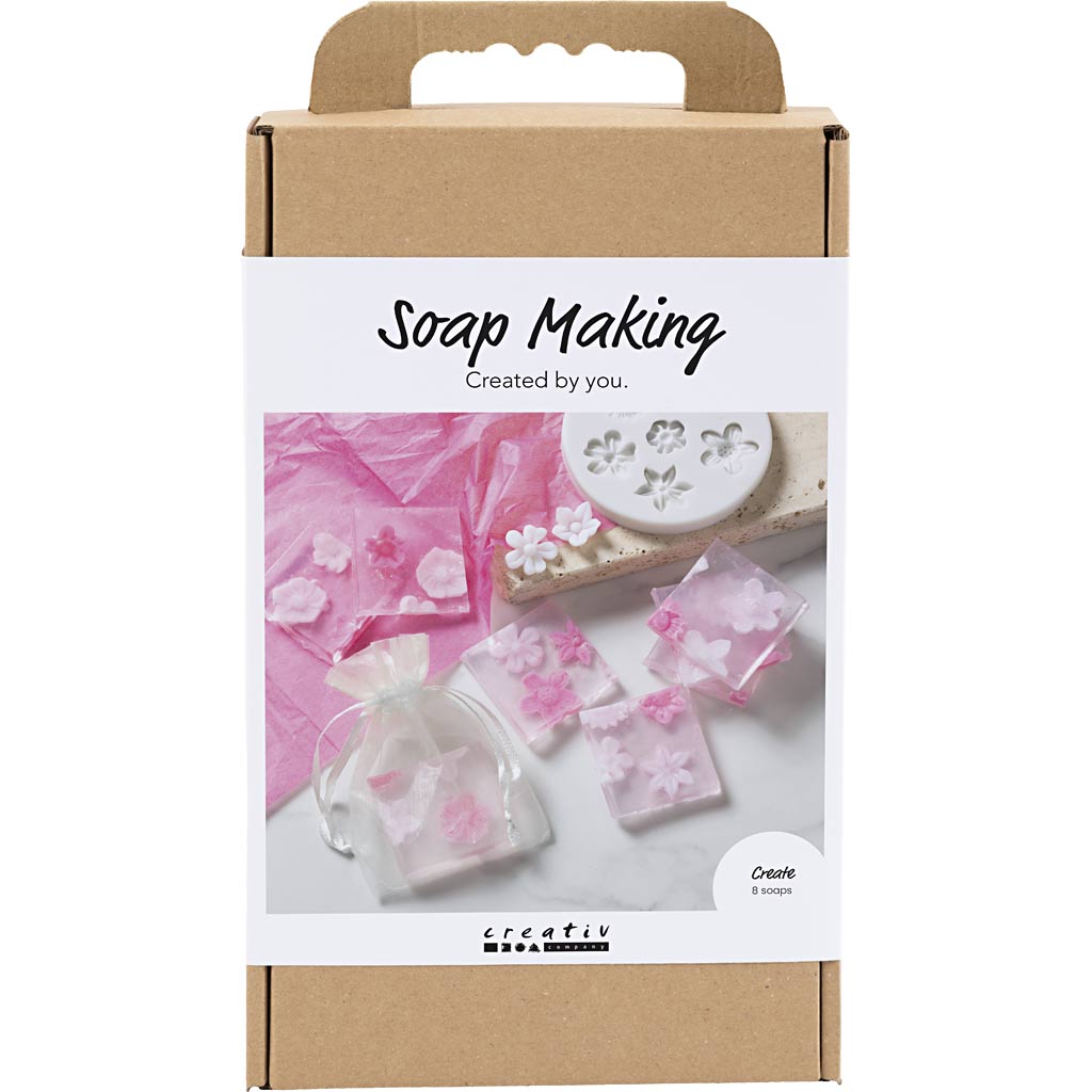 Creativ company hobbyset zeep maken, bloemen, roze, 1 doos