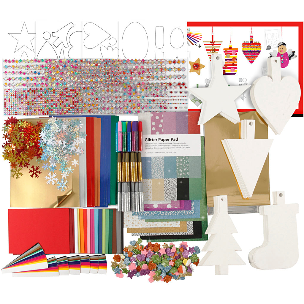 Creativ company kerstdecoratieset, diverse kleuren, 1 set