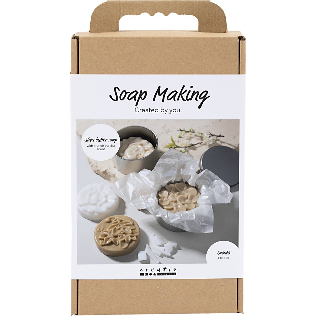 Creativ company hobbyset zeep maken, bloemen, beige, dark beige, ivory beige, 1 doos
