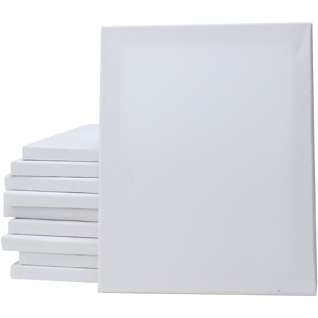 Creativ company gespannen canvas, d: 1,6 cm, afm 40x50 cm, 280 gr, wit, 20 stuk 1 doos