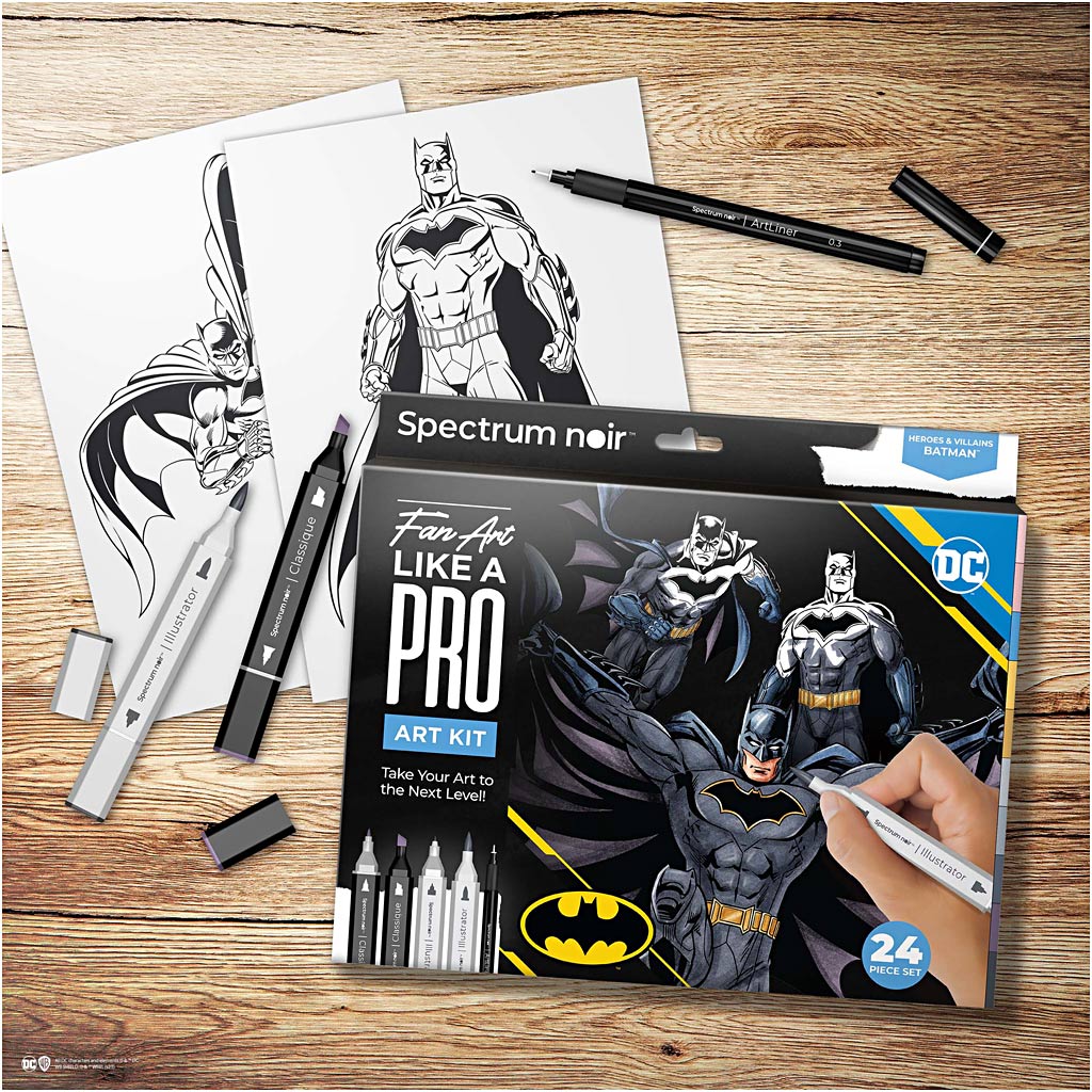 Creativ company hobbyset illustratie, batman: helden en schurken , diverse kleuren, 1 doos