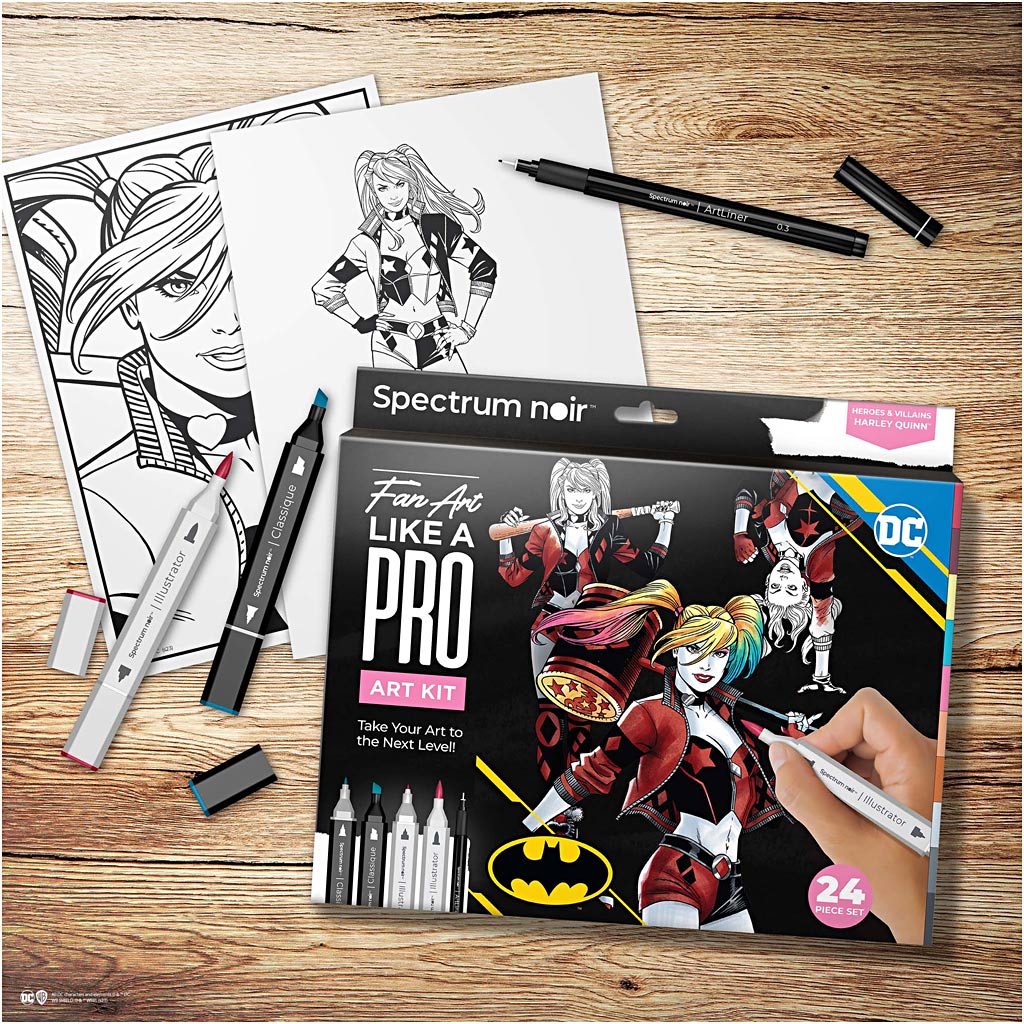 Creativ company hobbyset illustratie, harley quinn, diverse kleuren, 1 doos