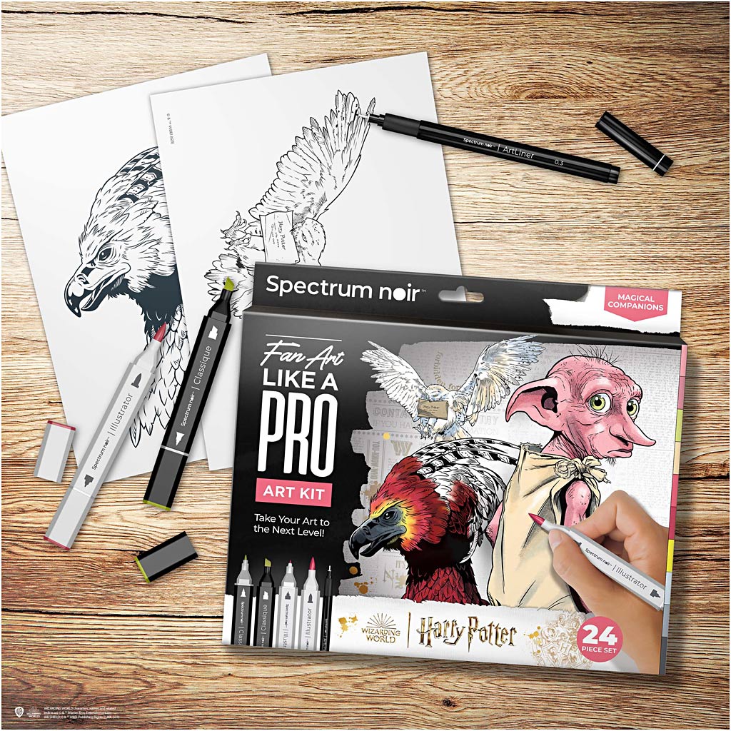 Creativ company hobbyset illustratie, harry potter: magische metgezellen , diverse kleuren, 1 doos