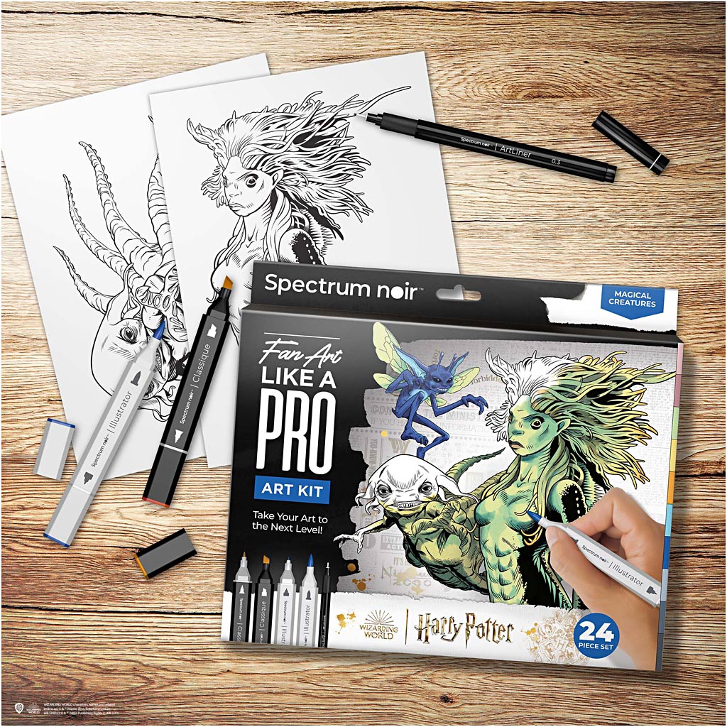 Creativ company hobbyset illustratie, harry potter: magische wezens , diverse kleuren, 1 doos