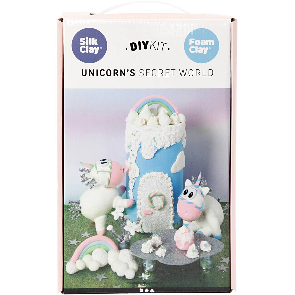 Silk clay unicorn dream world, 1 set