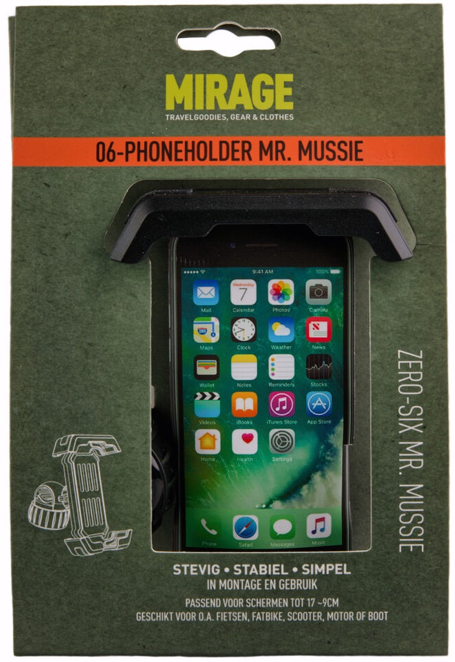 Mirage Tassen Telefoonhouder Zero-Six Mr. Mussie zwart