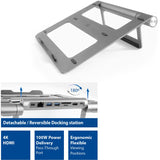 ACT Connectivity Laptopstandaard met afneembaar USB-C docking stati