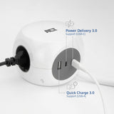 Act connectivity stekkerdoos kubus met 3 stopcontacten, 30w d