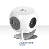 Act connectivity stekkerdoos kubus met 3 stopcontacten, 30w d