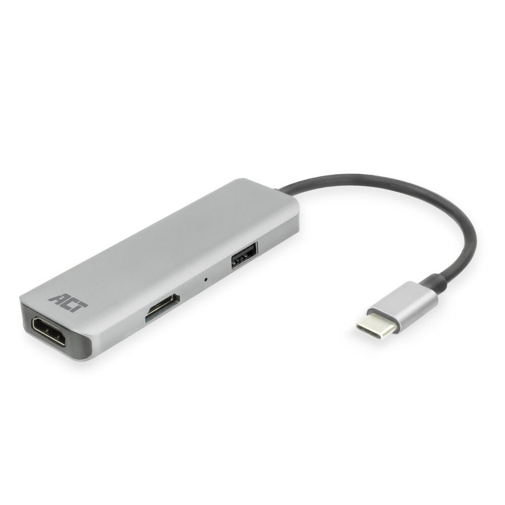Act connectivity usb-c 4k multiport adapter voor 2 hdmi schermen, u