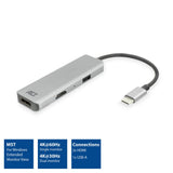 Act connectivity usb-c 4k multiport adapter voor 2 hdmi schermen, u