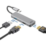 Act connectivity usb-c 4k multiport adapter voor 2 hdmi schermen, u