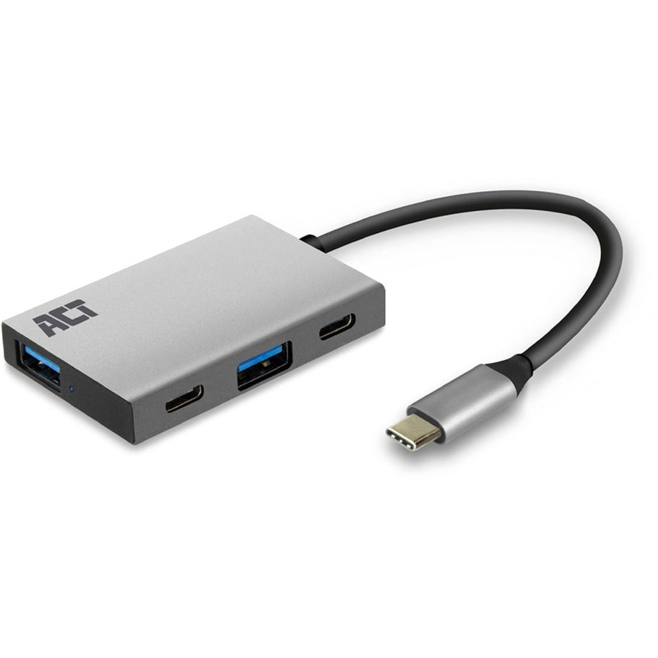 ACT Connectivity USB-C Hub 4-Port met 2x USB-C en 2x USB-A