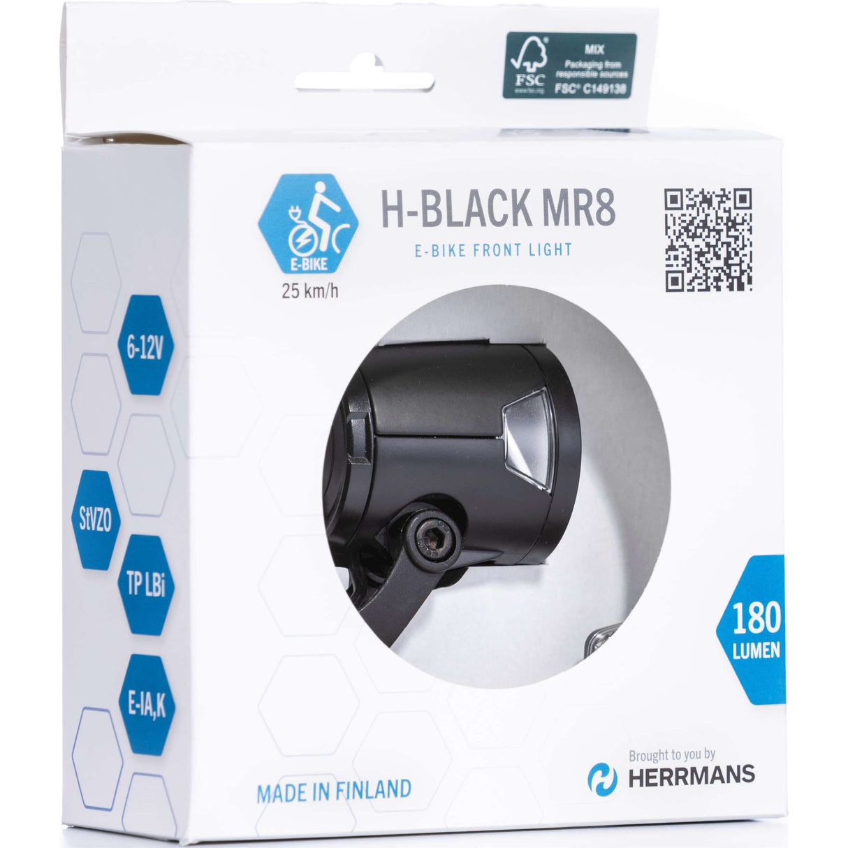 Herrmans koplamp h-black mr8