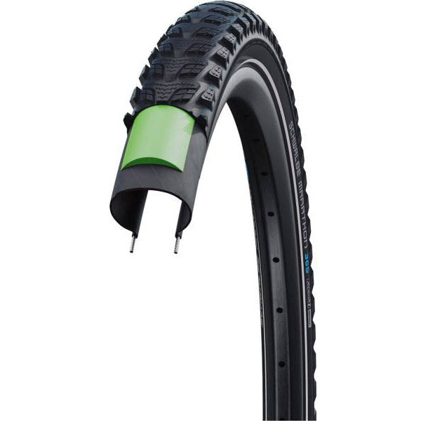 Buitenband Schwalbe Marathon 365 GreenGuard 28 x 1.40 37-622mm - zwart met reflectie
