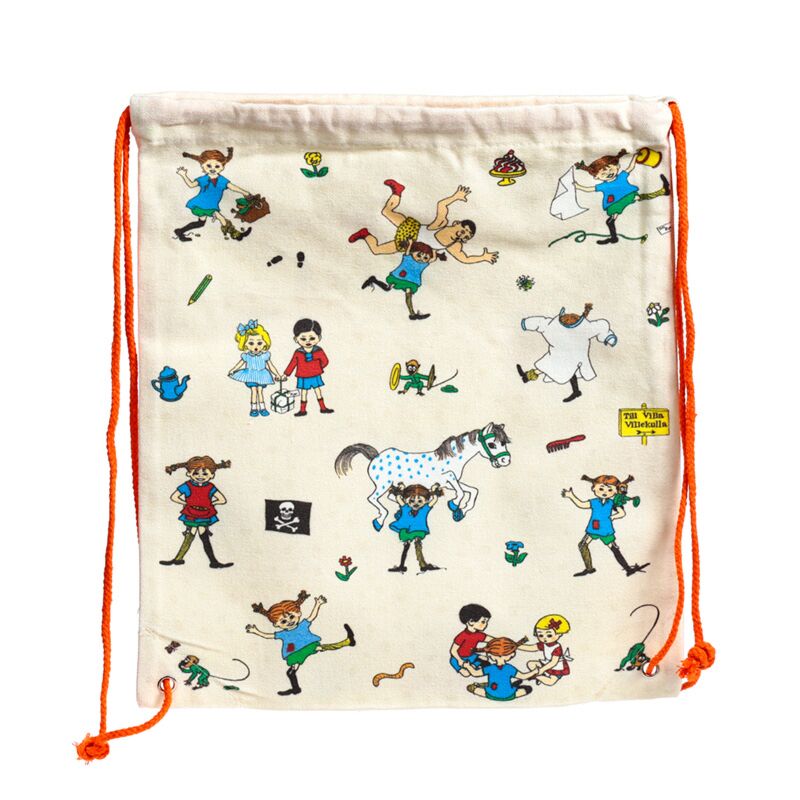 Pippi langkous canvas trekkoord rugtas