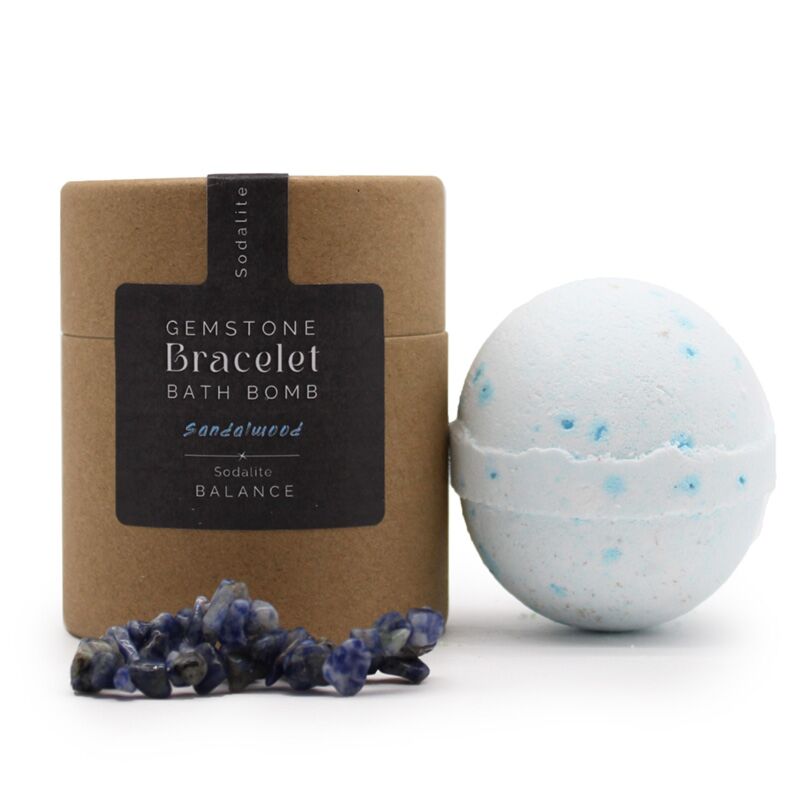 Sodaliet armband shea boter sandelhout bruisbal