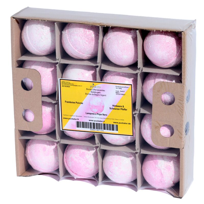 Sheaboter bruisballen tray - frambozen zwarte peper