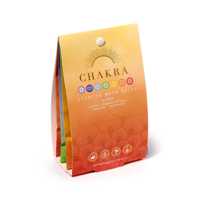 Set van 4 chakra badpoeder zakjes