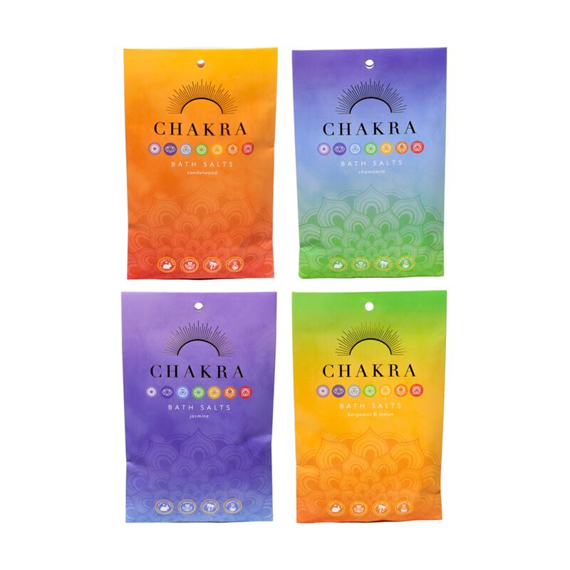 Set van 4 chakra badpoeder zakjes