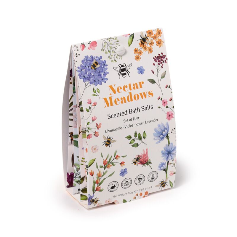Set van 4 nectar meadows badpoeder zakjes