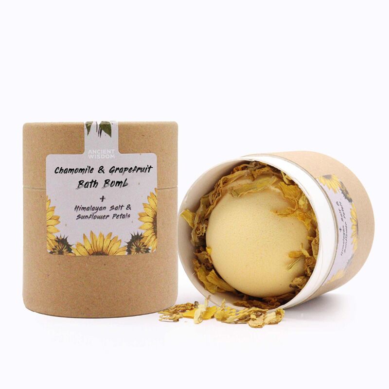 Kamille grapefruit himalaya-zout botanicals bruisballen gift set