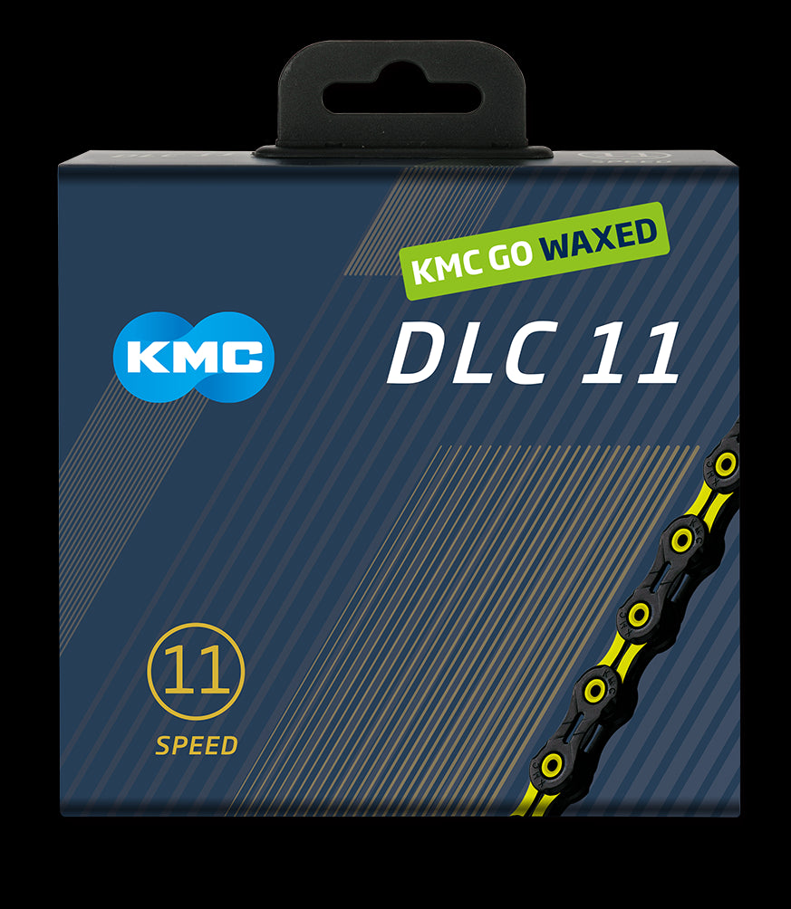 Kmc ketting dlc11 black yellow 118s waxed