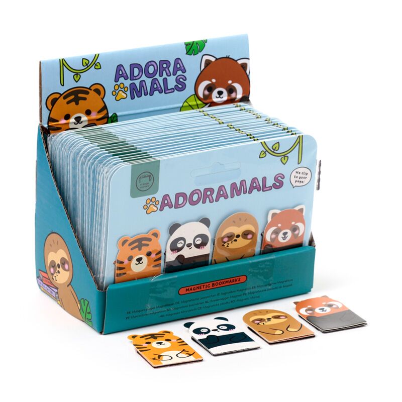Adoramals wilde dieren magnetische boekenlegger set
