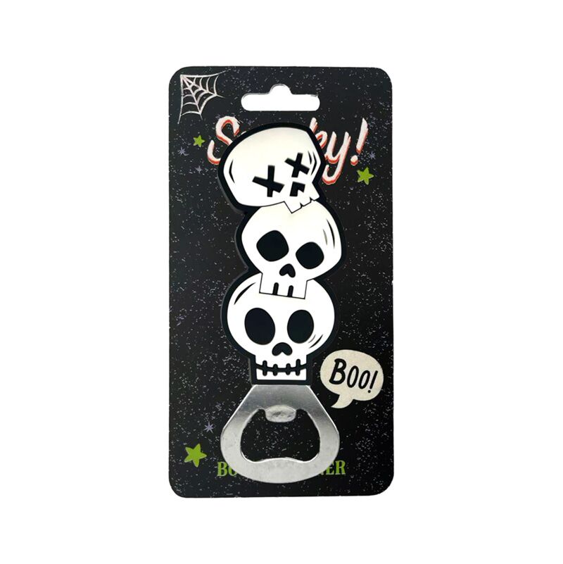 Spooky schedels pvc flesopener