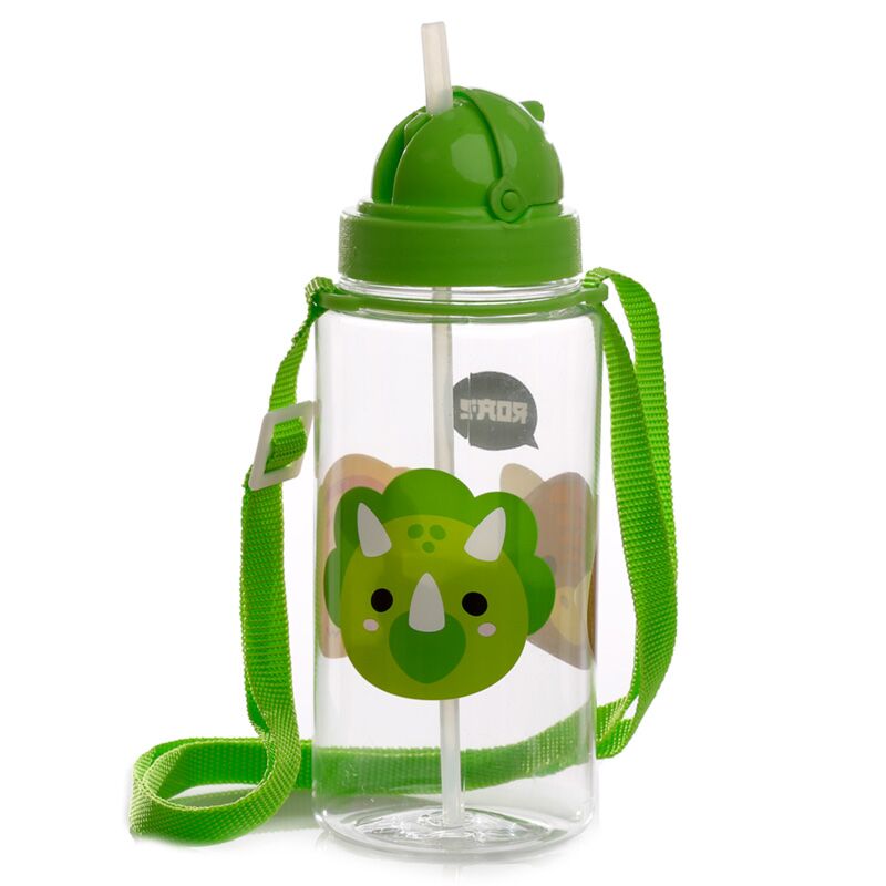 Cutiemals dinosaurus duurzame bpa-vrij 450ml kinder waterfles rietje