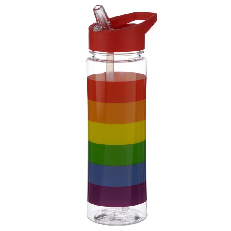 Somewere regenboog duurzame 550ml waterfles flip straw