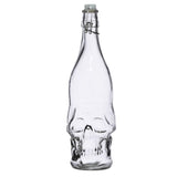 Schedelvormig duurzame glazen waterfles 1000ml koude dranken
