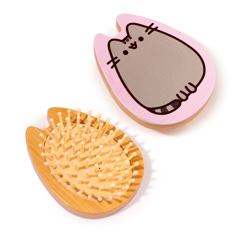 Pusheen de kat-vormige bamboe haarborstel