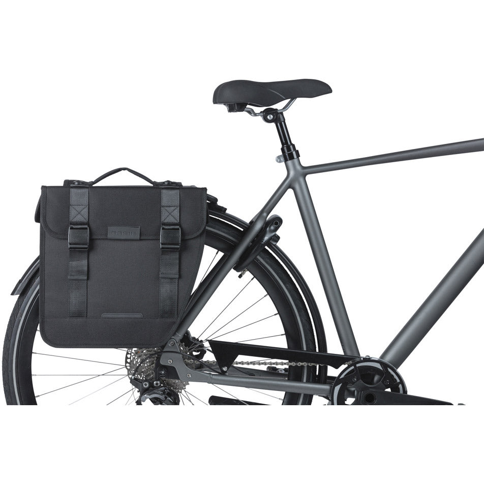 Basil dubbele tas tour mik 28l zwart