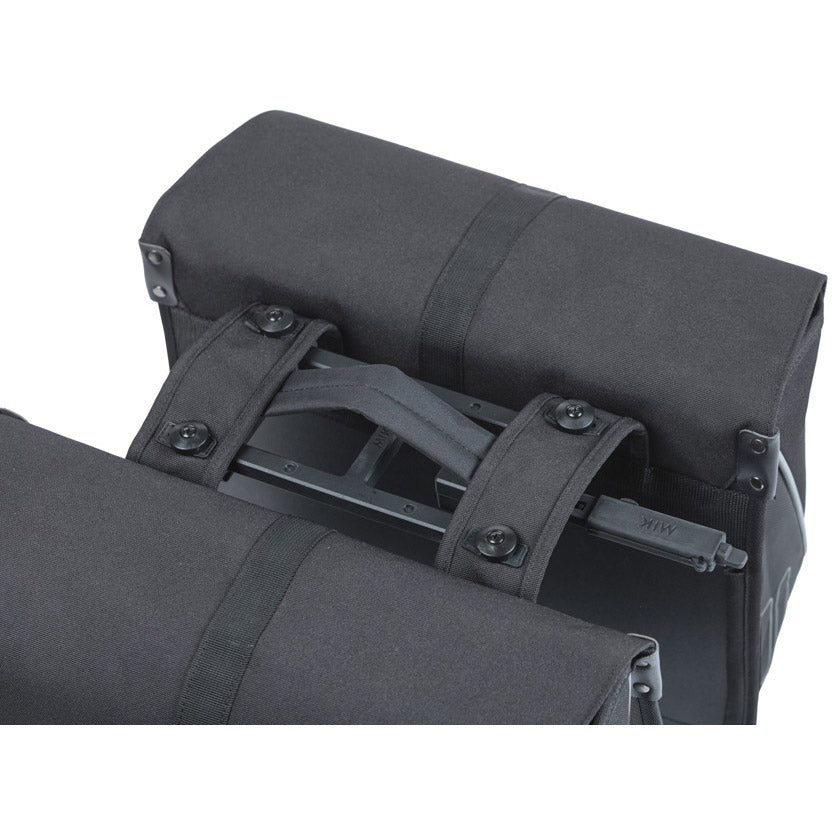 Basil dubbele tas forte mik 35l zwart
