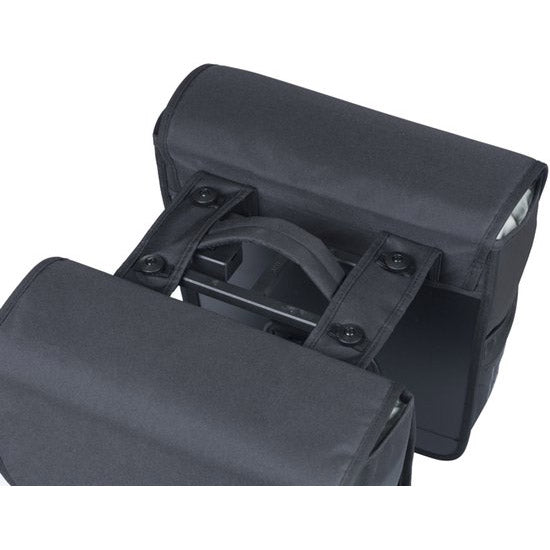 Basil tas go mik dubbel zwart | 32l