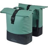 Basil dubbele tas cove 28-32l zilvergroen zwart