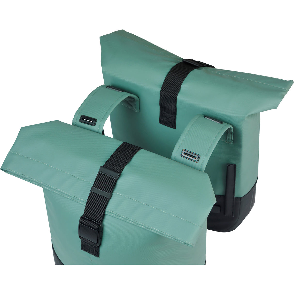Basil dubbele tas cove 28-32l zilvergroen zwart