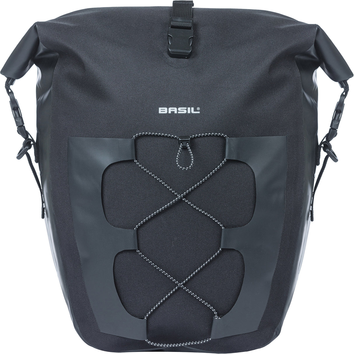 Basil enkele tas navigator waterproof mik hooks 25-31l zwart