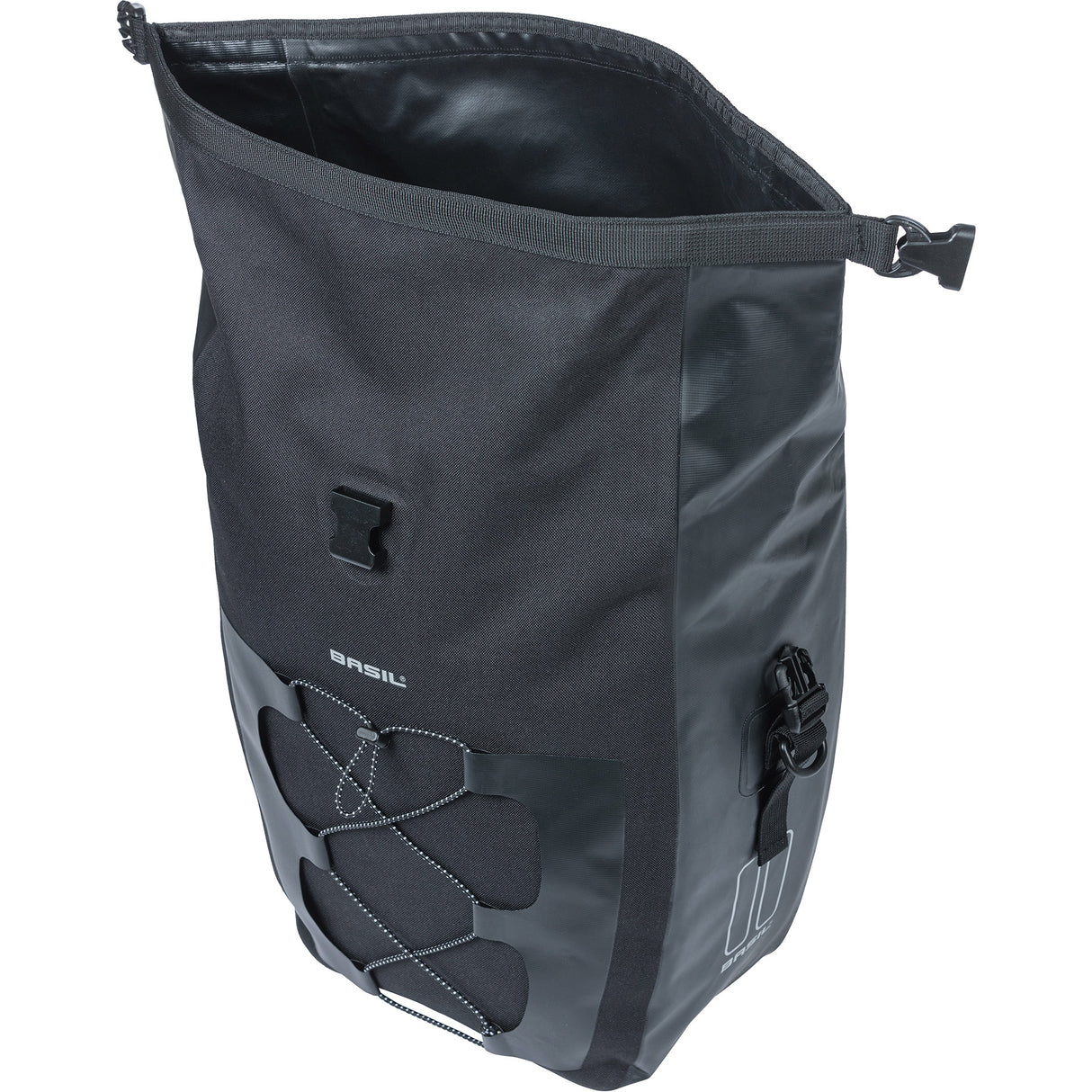 Basil enkele tas navigator waterproof mik hooks 25-31l zwart