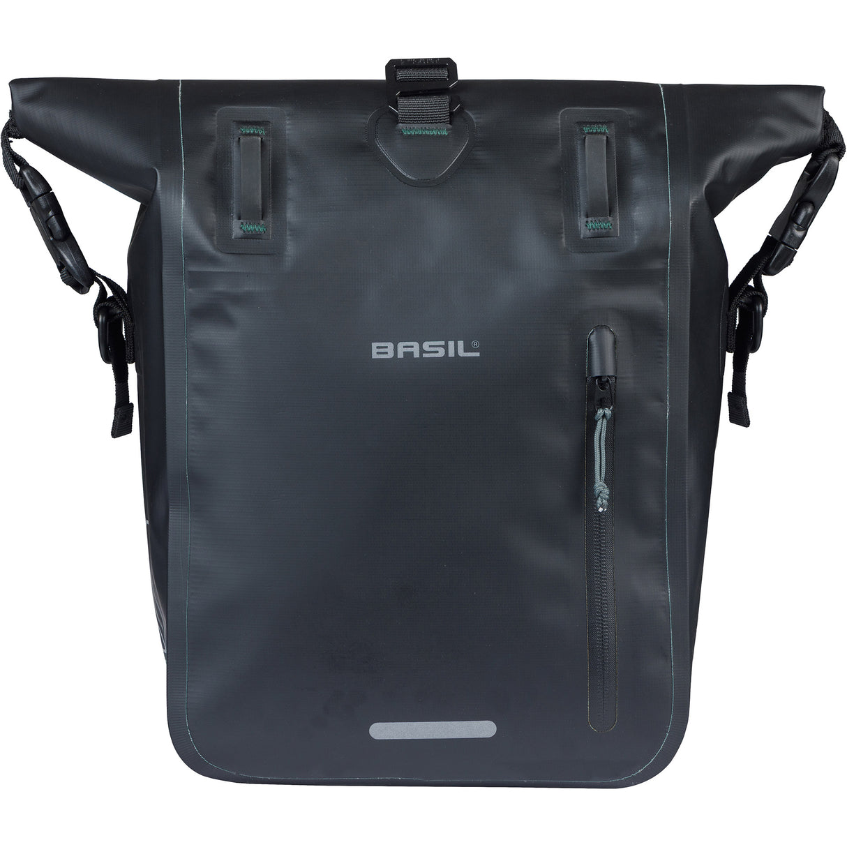Basil enkele tas rivo tarpaulin mik hooks 12-15l zwart