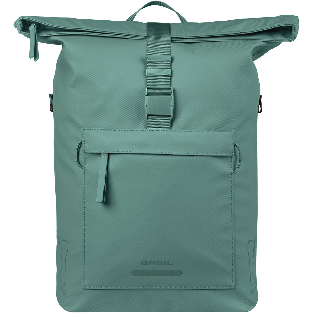 Basil schoudertas brooklyn mik hooks 17l zilvergroen