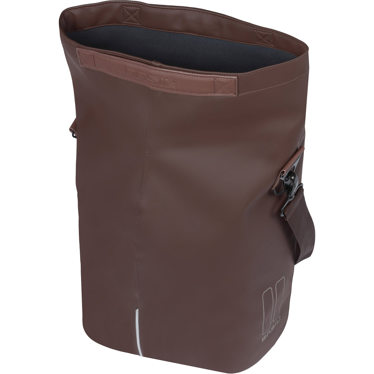 Basil shopper city mik hooks 14-16l vegan leather bruin