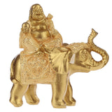 Zittend glitter olifant chinese lachende boeddha