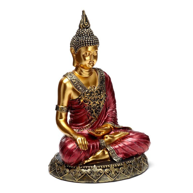 Rood goud thaise boeddha contemplatie